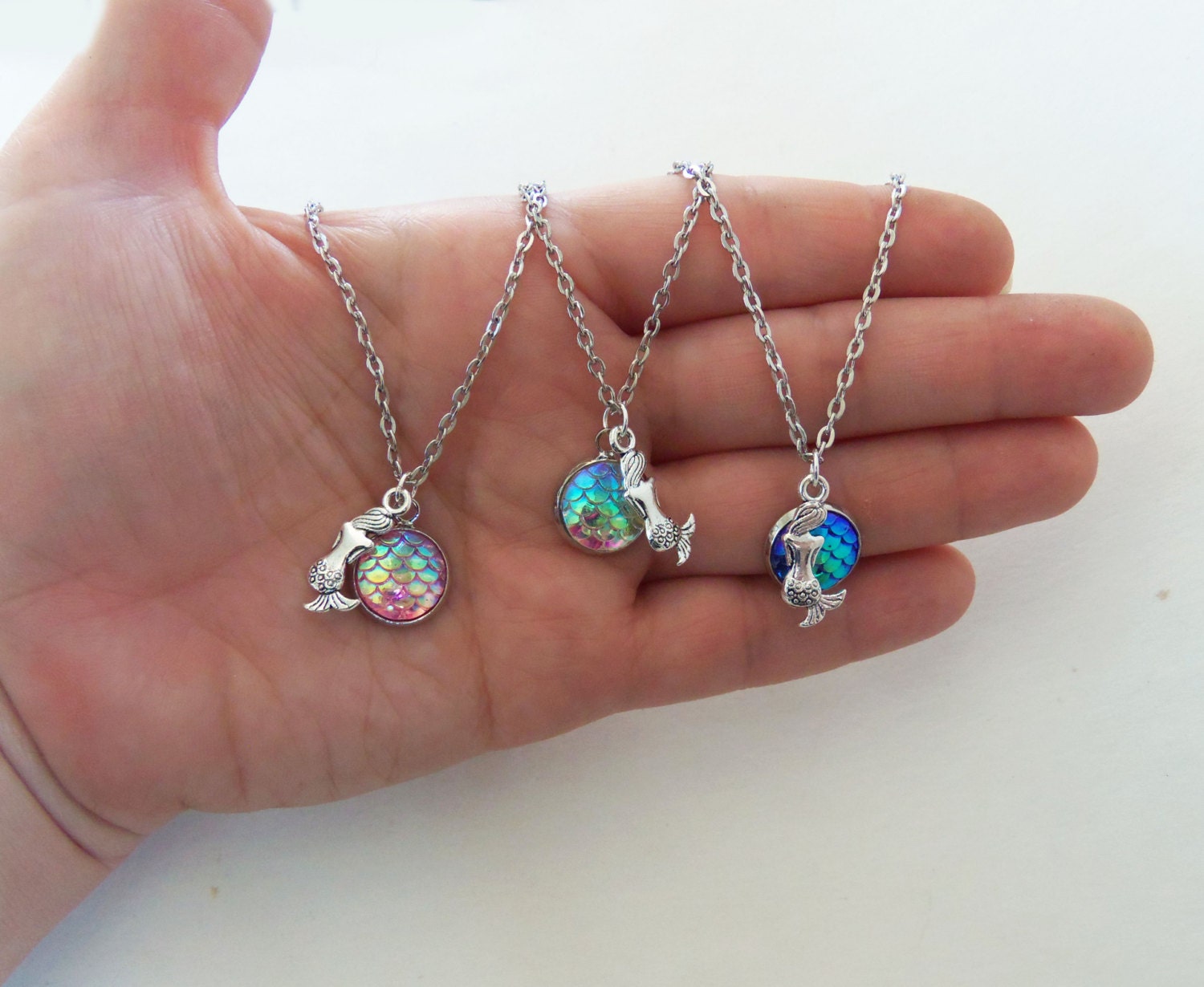 Holographic mermaid necklace mermaid accessories mermaid