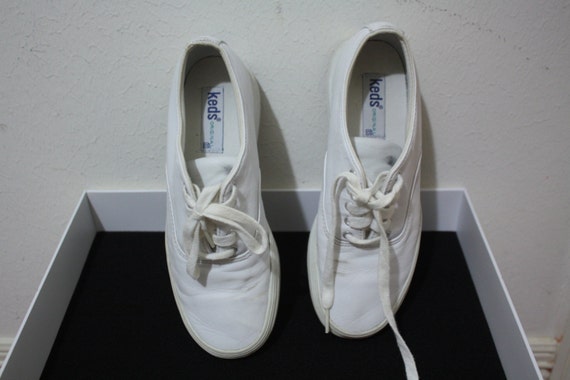 keds white leather platform