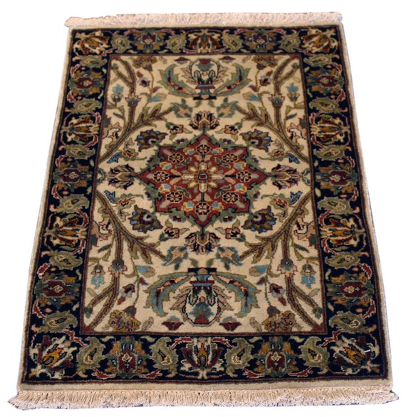 2x3 Indo Persian Tabriz rug home decor bathroom by MainStreetRugs