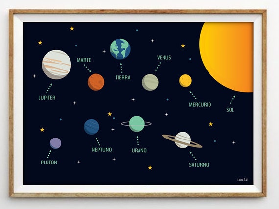 solar system poster planets outer space by Ilustracionymas