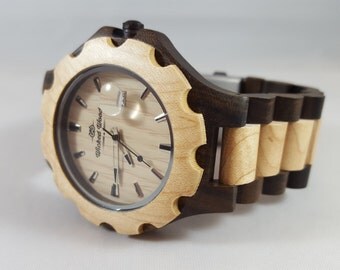 Walnut and Bamboo Wooden Watch