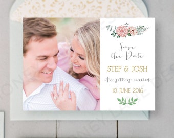 Personalised Printable, Save-the-Date-Printable Card - Stef Collection