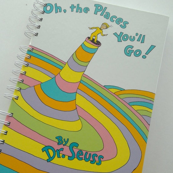 Oh The Places You'll Go storybook journal recylcled book