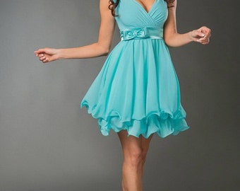 Formal Dress Cobalt Blue Dress Knee Length by StylishShopDress