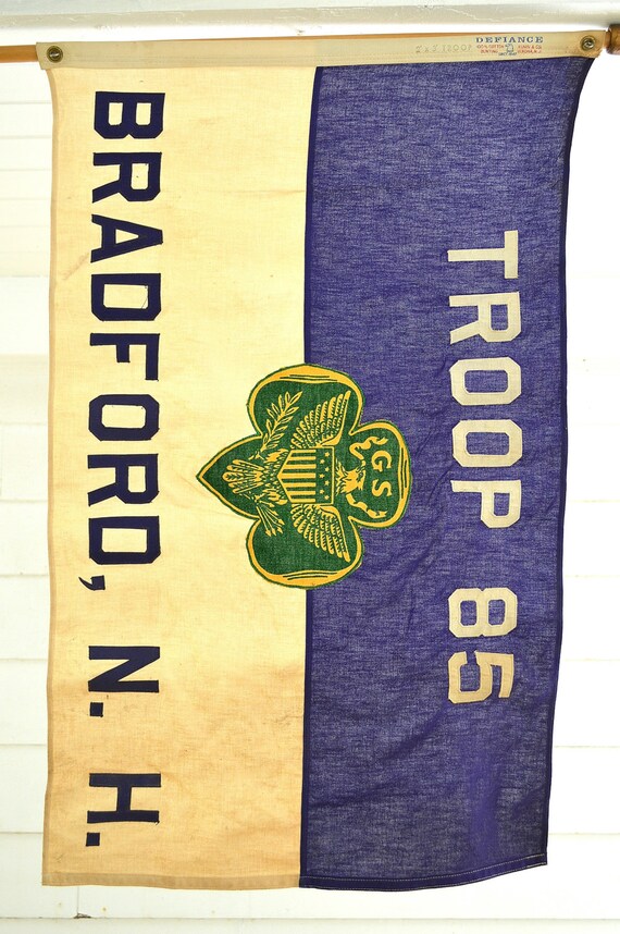 Girl Scouts Flag Bradford NH Troop 85 Purple Flag with