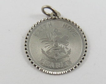Faith Hope and Charity Sterling Silver Charm or Pendant.