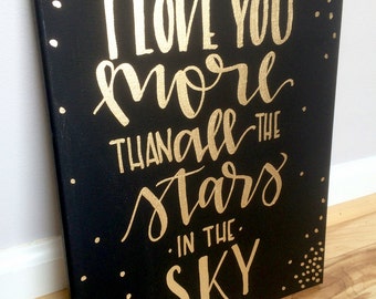 Love You More Wall Art than all the stars | etsy Love You More Wall Art than all the stars | etsy