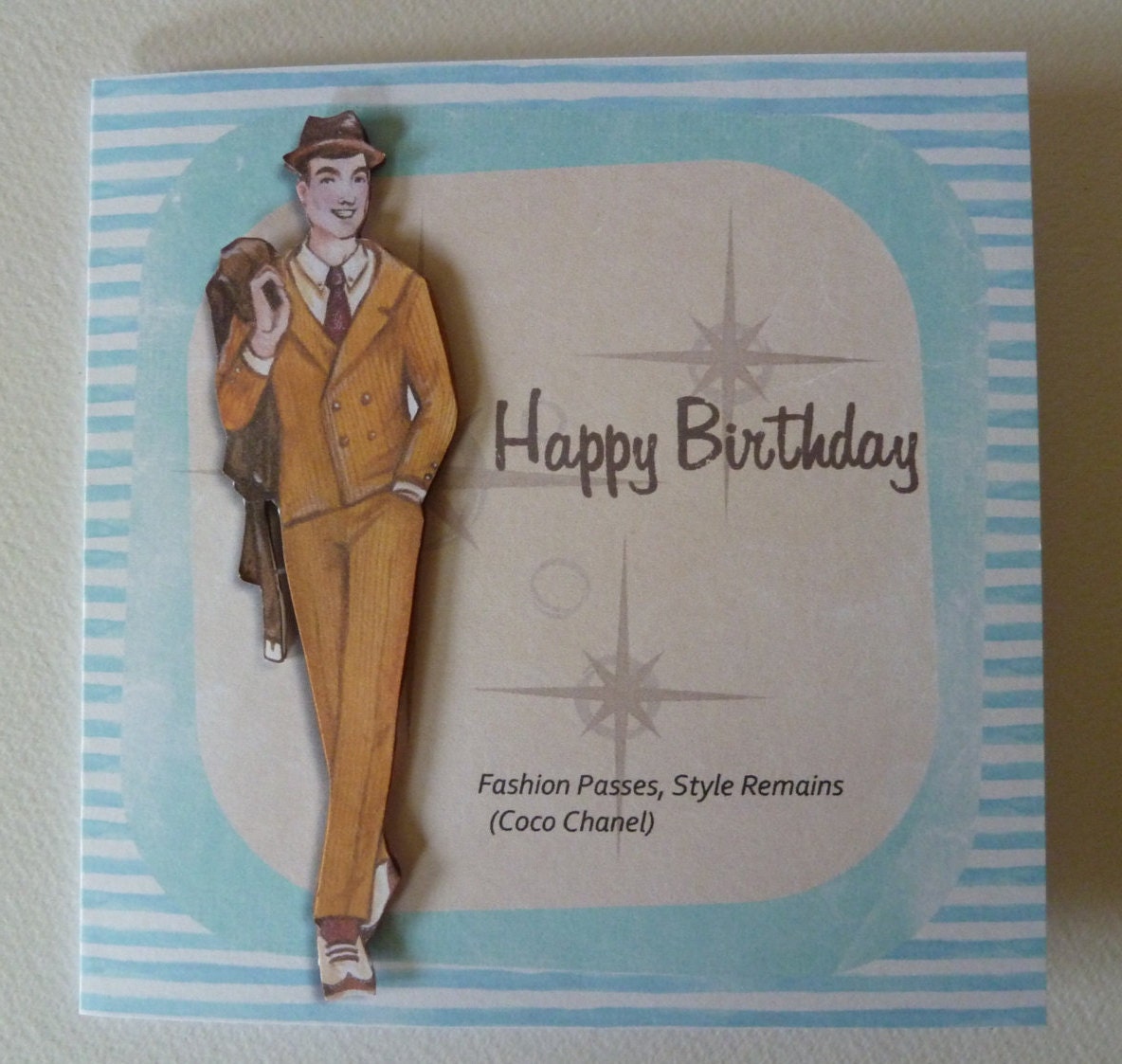 Retro 1950's/60's styleMad Men Birthday Card by GinaJensenDesigns