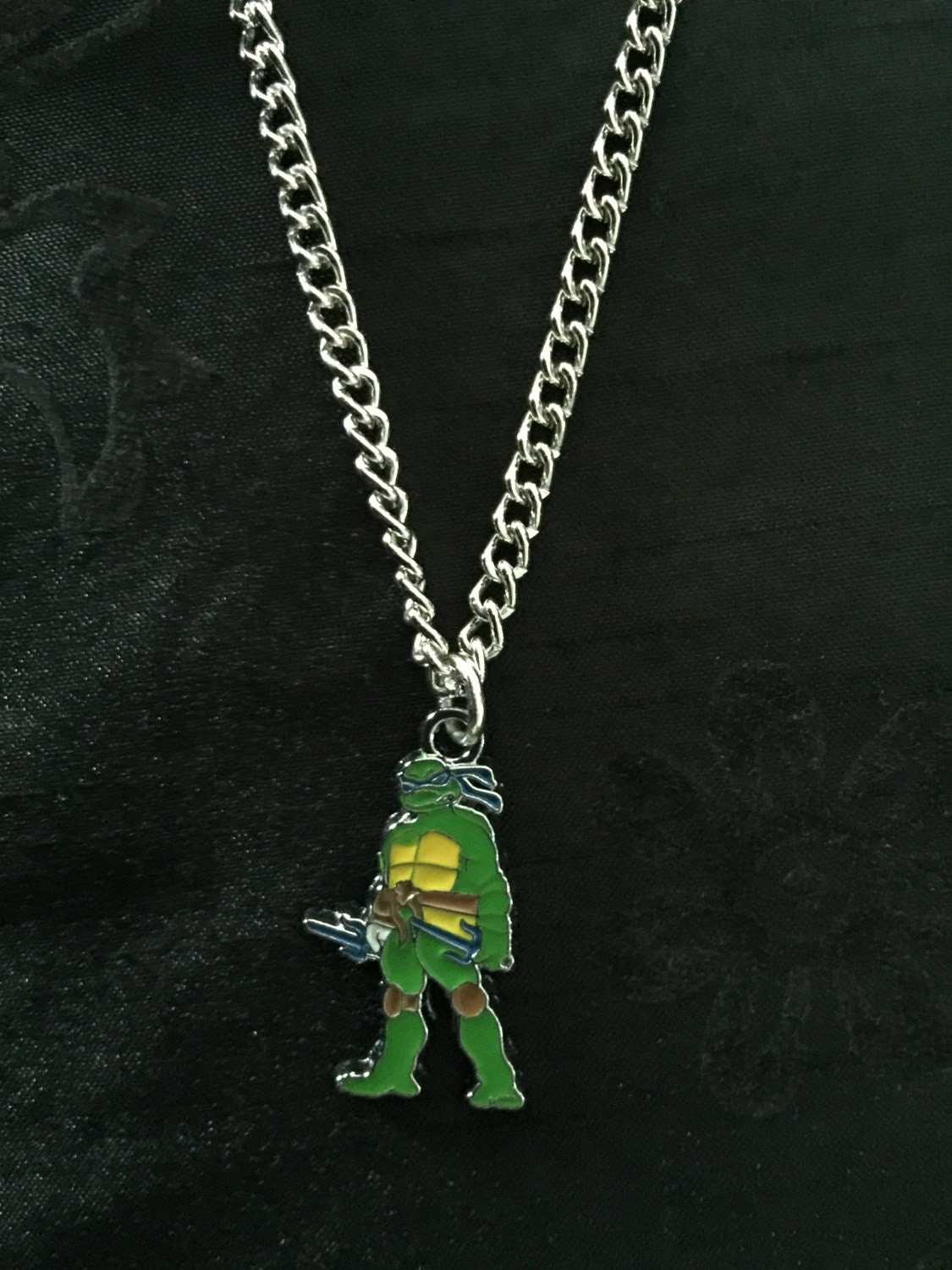 Silver Plated Teenage Mutant Ninja Turtles Necklace
