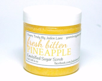 Fresh Bitten Pineapple Sugar Scrub - Pineapple Sugar Scrub - Tropical Sugar Scrub