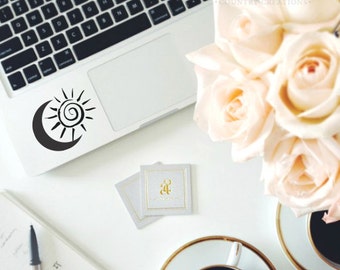 Sun and Moon Decal - Vinyl Decal - Laptop Decal - Macbook Decal - Girly Decal - Laptop Sticker - Car Decal - Vinyl Stickers - Window Decal