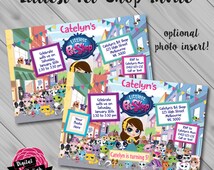 Littlest Pet Shop Invitation with Optional Photo Insert! Digital File ...