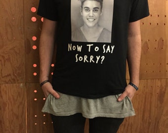 Justin Bieber Inspired, Is It Too Late Now To Say Sorry?, Purpose, Justin Bieber Concert Shirt,