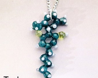 Glass THC Molecule Necklace/Pendant,Science,Biochemistry,Chemistry,Chemical Structure Pendant