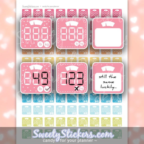 Printable Scale Planner Stickers