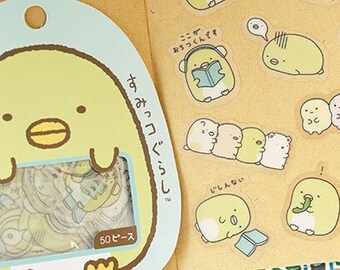San-X Sumikko Gurashi Stickers / San-X Sticker Flakes / Kawaii Stickers / Cute Stickers / Japanese Stickers / Kawaii Pengin Penguin Stickers