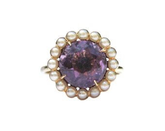38 Amethyst Pearl Ring