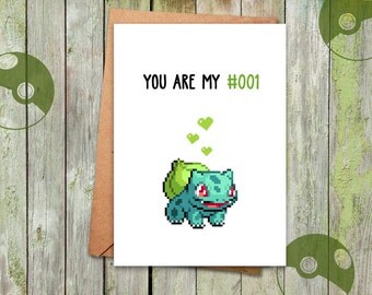 Bulbasaur Card, Pokemom Birthday Card, Pokemon Planter, Bulbasaur Planter, Pokemon Plush, Pokemon Cards, Bulbasaur Pot, Anniversary Card