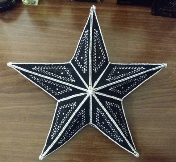 Items similar to FSL Star, Free standing lace design, machine