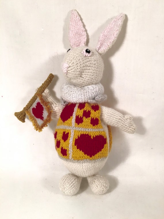 white rabbit alice in wonderland stuffed animal