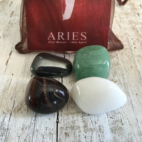 ARIES Zodiac Stone Set Horoscope Zodiac Kit Crystal Healing