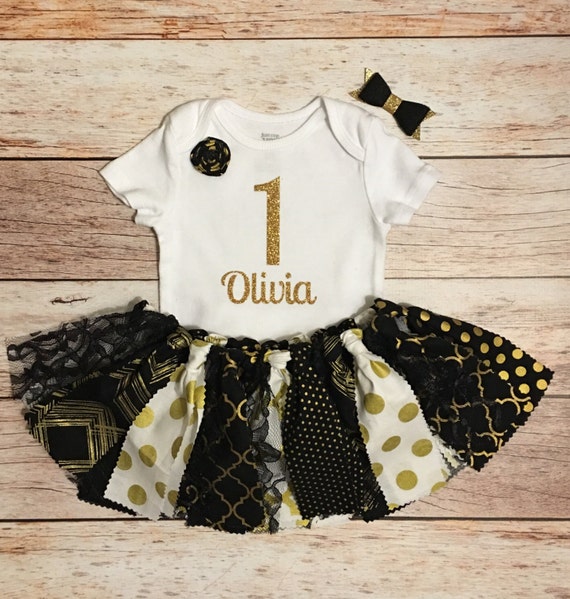 Items similar to 1st Birthday Baby Outfit, Baby Girl 1st Birthday