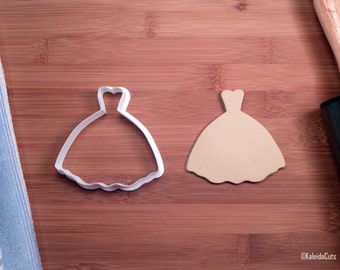 Princess Wedding Dress Cookie Cutter. Wedding Cookie Cutter. 3D Printed. Princess Baby Shower. Baking Gifts. Dress Cookie Cutter.