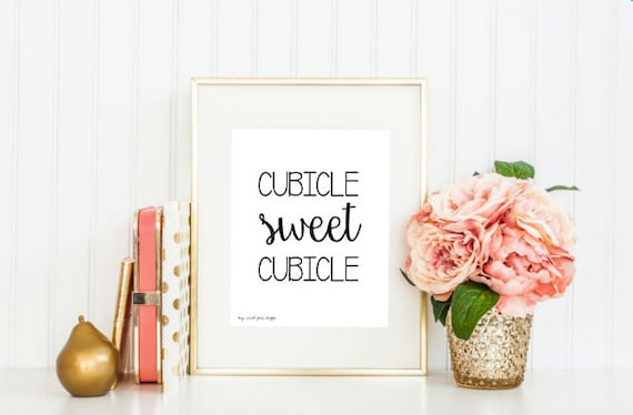 Printable Cubicle Sweet Cubicle Office Art Decor