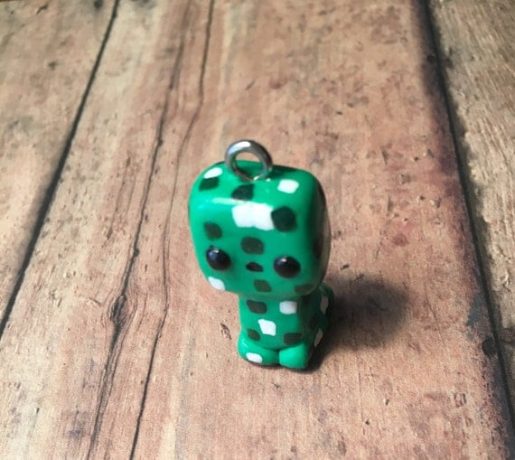 Polymer clay Minecraft creeper by SugarCube16 on Etsy