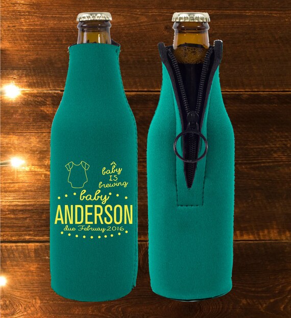 Personalized Baby Shower Bottle Coolers 11.0 by moonbeamsnpie