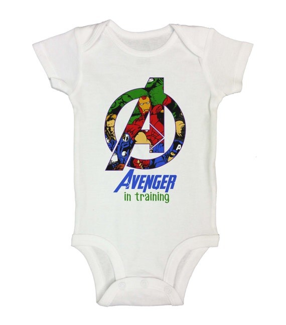 Cute Boys Superhero Onesie Avenger In by LittleRoyalteeShirts