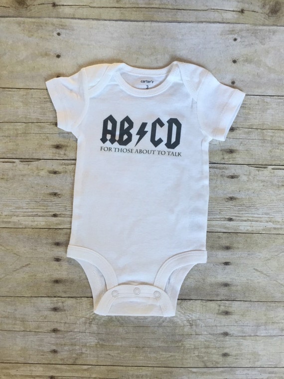 Punk Rock Baby Punk Rock Toddler acdc baby abcd by KyCaliDesign