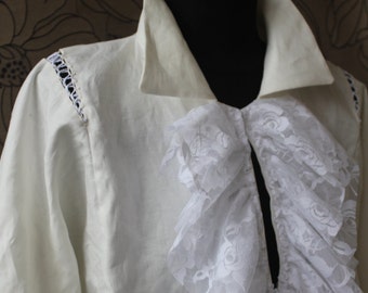 Men's Renaissance Shirt, Men's Pirate Shirt,Victorian Shirt ,White Linen Shirt