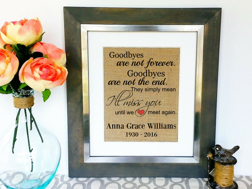 Personalized Memorial Gift Sympathy Condolence Gifts Sign In