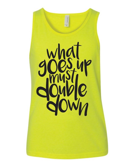 Items similar to Double Down, Cheer Tank, Cheer Youth Tank, Cheer