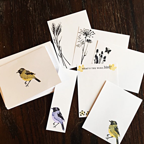 Bird Stationery Bundle Stationery Set by JanieBugPaperLove on Etsy