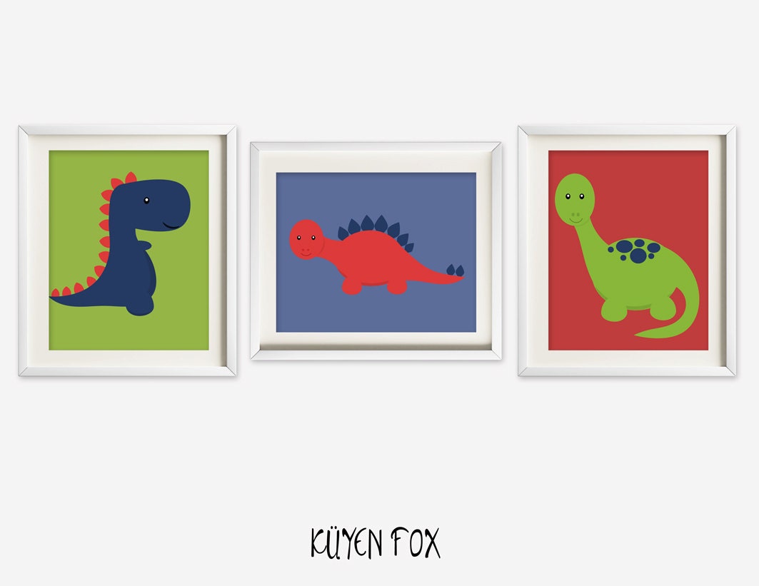 Dinosaur wall art dinosaur nursery art kids wall art