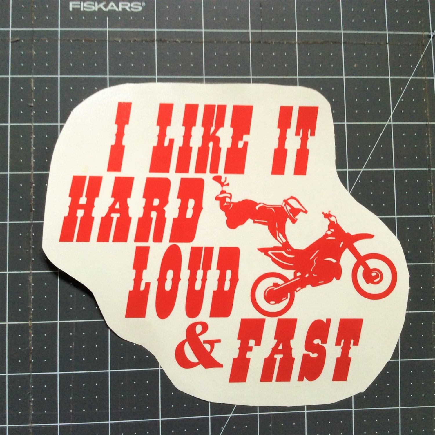 Dirt Bike Motocross Theme Vinyl Decal Window Sticker