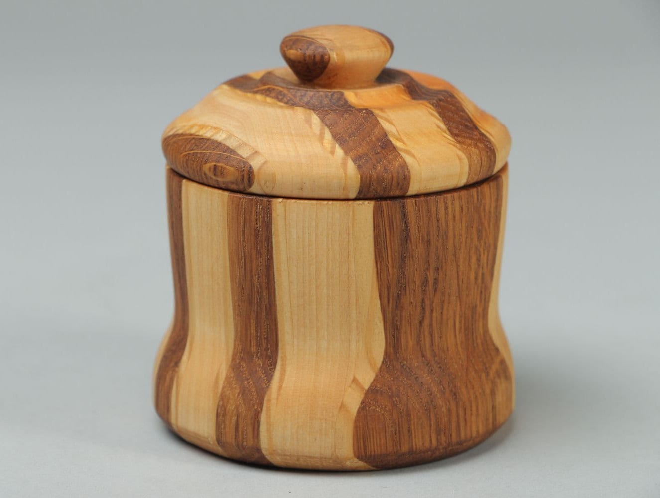 wood salt cellar salt box rustic wood spice by WoodenStuff3Snails