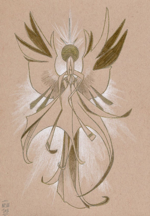 Art Deco Angel Original Art
