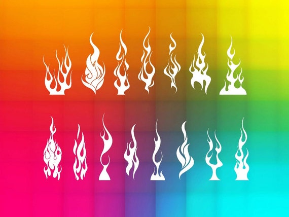 flames SVG files for Silhouette studio and Cricut design