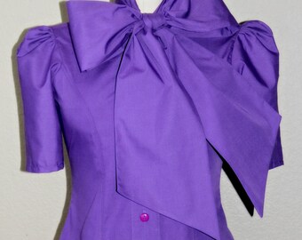 Bow Blouse with Large Bow Tie