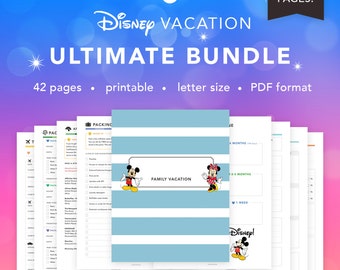 ULTIMATE Bundle Planner Pack 42 Pages | Disney World Trip Planner | Travel Info, Resort, Budget, Agendas + more! | INSTANT DOWNLOAD