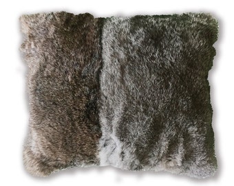 Rabbit fur. luxurious rabbit fur pillow. rabbit fur fabric pillow. Throw pillows. Accent pillow. Rabbit fur pillow cover. fur cushion cover.
