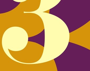 No. 3 Numerical Poster