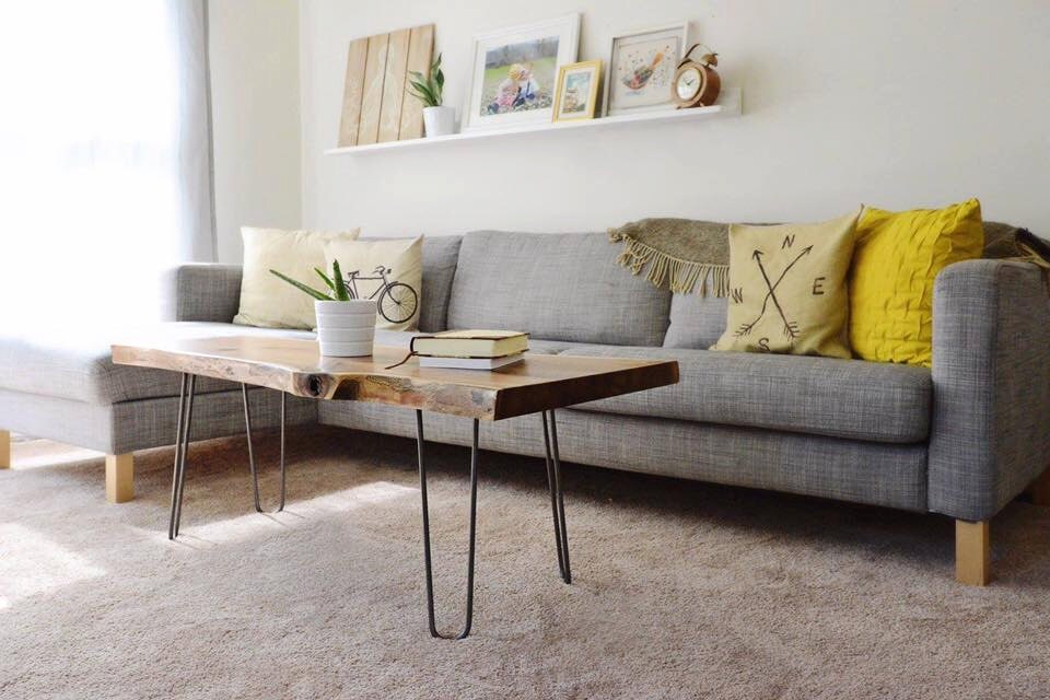 live edge coffee table in black walnut live edge coffee table in black walnut