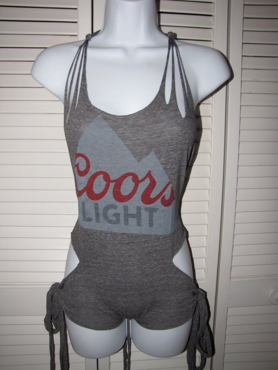 Coors Light shredded cut up t shirt tshirt onesie bodysuit