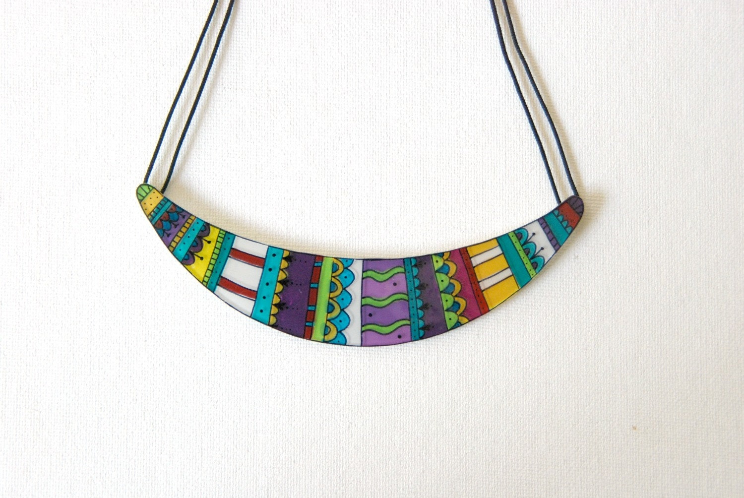Geometric Statement necklace Bib necklace Abstract