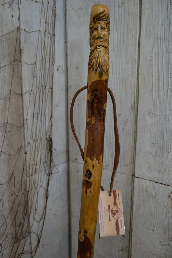 Walking Stick Wood Spirit Walking Stick Carving Hand Carved