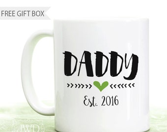 First Time Dad Gift Fathers Day Gift for Him New Daddy Gift First Fathers Day Mug Gift for Husband Personalized Coffee Mug - #CM551